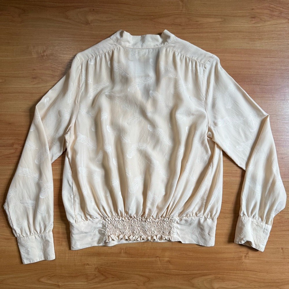 Sezane Cream Tie-Neck Blouse - Picture 2 of 7